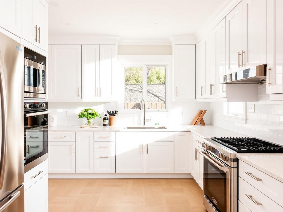 Sparkling clean kitchen after a deep cleaning service in Oshawa, Ontario